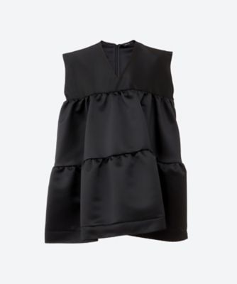 ノースリーブVネックフロントボリュームブラウス YCB