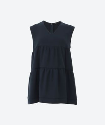 ＜YOKO CHAN＞ノースリーブＶネックボリュームブラウス　ＹＣＢ―２２５―４７６