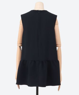 ノースリーブVネックヘムギャザーブラウス YCB－225