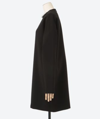 ロングスリーブドロップショルダーパールドレス YCD－225