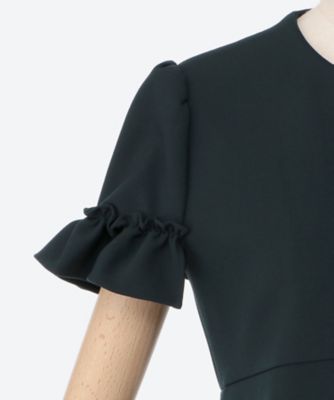 ギャザースリーブパールスリットラインブラウス YCB―625―494