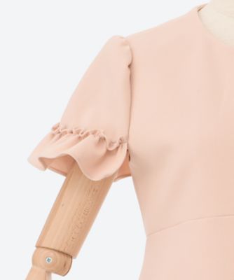 ギャザースリーブパールスリットラインドレス YCD－625