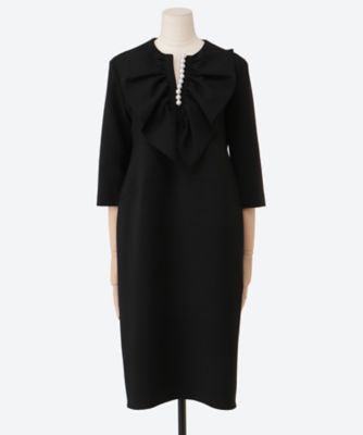 ボリュームラッフルパールスリットラインドレス YCD－425