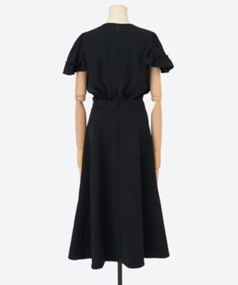 ギャザースリーブレイヤードミディドレス YCD－425－014