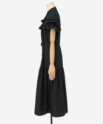 フロントティアードフリルコットンミディドレス YCD－425