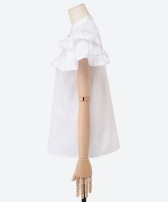 フロントティアードフリルコットンブラウス YCB－425－507