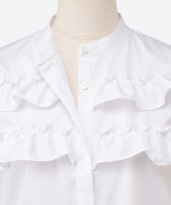 フロントティアードフリルコットンブラウス YCB－425－507