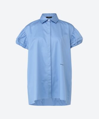 パフスリーブバックティアードオーバーサイズコットンブラウス YCB