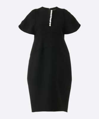 ＜YOKO CHAN＞フレアスリーブパールスリットラインドレス　ＹＣＤ―１２６―０２０