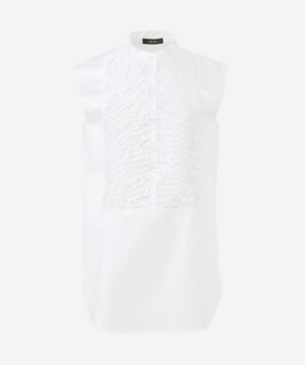 ＜YOKO CHAN＞ノースリーブフロントディテールコットンブラウス　ＹＣＢ―１２６―５２９