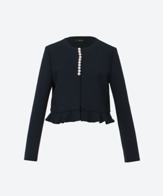 ＜YOKO CHAN＞ペプラムパールショートジャケット　ＹＣＪ―１２６―１１１