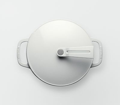【バーミキュラおまとめ】オーブンポット２　浅型【シーソルトホワイト】（セルフスタンディングリッド）