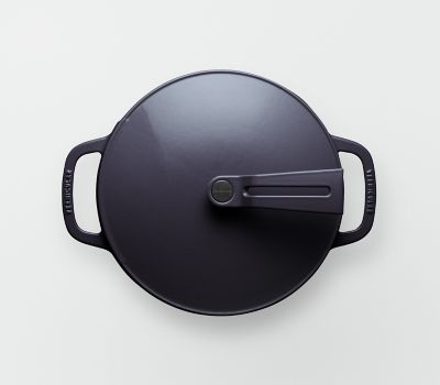 オーブンポット２　浅型【オーシャンネイビー】（セルフスタンディングリッド）