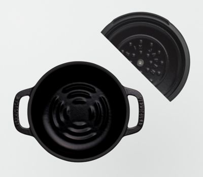 オーブンポット２　ＭＩＮＩ（１４ｃｍ）【マットブラック】（セルフスタンディングリッド）