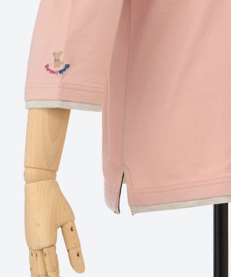 ★胸ポケット刺しゅう入り７分袖Ｔシャツ（クローバー）