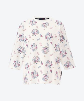 パーソンズスポーツ(Women/大きいサイズ)/パーソンズスポーツ ★花柄プリント７分袖Ｔシャツ（クローバー）