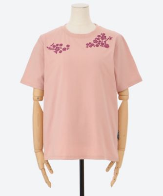 ★花柄刺しゅう入り半袖Ｔシャツ（クローバー）