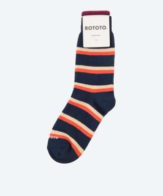 ＜ROTOTO(R) (Women)＞ソックス　ＲＵＧＢＹ　ＳＴＲＩＰＥ　ＳＯＣＫＳ