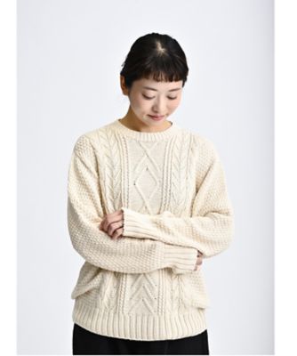 【越品】アオ　ガーゼなセーター