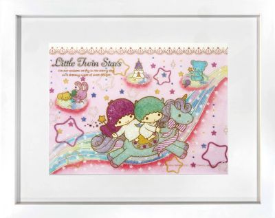★【受注生産】＜ジュエリー絵画（Ｒ）＞サンリオキャラクターズ　リトルツインスターズ　ＬＴＳ　３