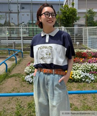 PEANUTS 配色ポロ衿TEE | DOUBLE NAME (Women) /ダブル