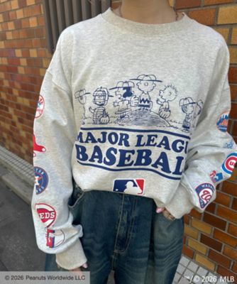 MLB×PEANUTS TEAM LOGO プリントスウェット 