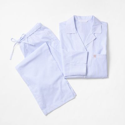 コットンツイルストライプパジャマ　レディース