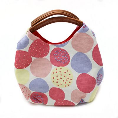 ＜京都/kitekite＞★ミニギャザートート（おもち柄ぴんく）