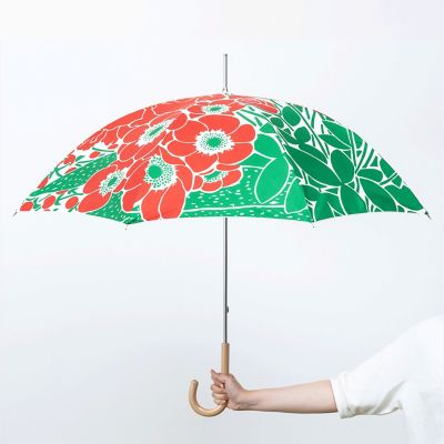 晴雨兼用長傘　Ｕｍｓｏｌ　ＦＬＯＷＥＲＳ　ＲＥＤ　ＡＬＴ－０１３＿ＴＬ－００２