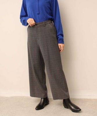 ★グレンチェックワイドパンツ（クローバー）