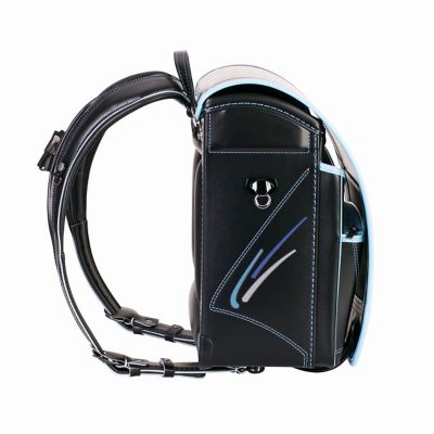 【送料無料】【２０２６年３月中旬以降届】ランドセル　ふわりぃアプラス　名入れあり　ブラック×サックス