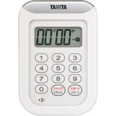 ＜TANITA＞丸洗いタイマー１００分計　ホワイト