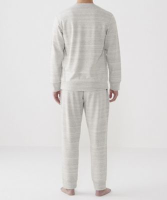 テーパードパンツ　前開き　リブ