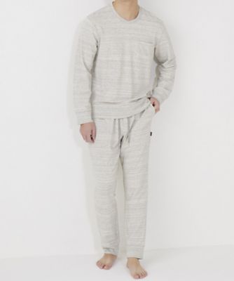 テーパードパンツ　前開き　リブ