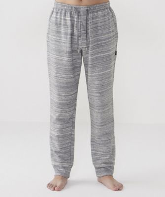 テーパードパンツ　前開き　リブ
