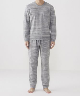 テーパードパンツ　前開き　リブ