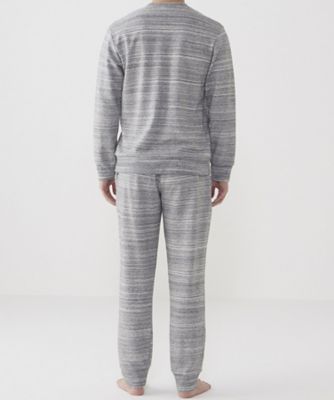 テーパードパンツ　前開き　リブ