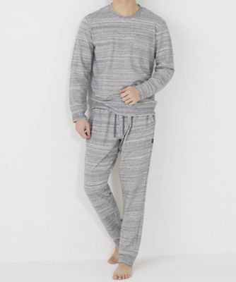 テーパードパンツ　前開き　リブ