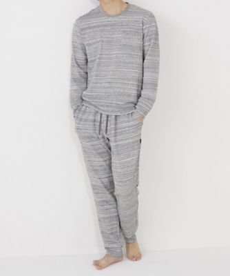 テーパードパンツ　前開き　リブ