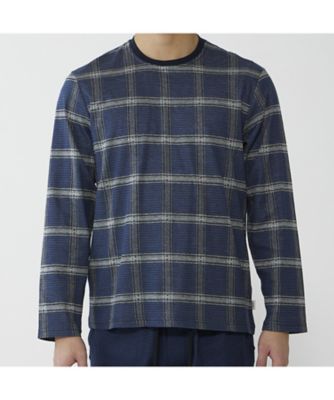TAKEO KIKUCHI (Men)/タケオキクチ 長袖クルーネックシャツ 0613ー39ー31 NAVY パジャマ【三越伊勢丹/公式】