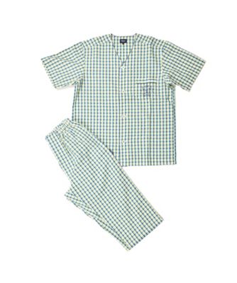 NEWYORKER (Men)/ニューヨーカー 半袖ノーカラー7分丈パジャマ 0707ー87ー32