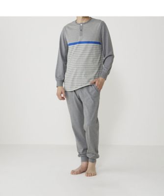 漁師　アクスタ　パジャマパーティー キッドブルー 25ストライプエンブ ワンピース ルームウェア