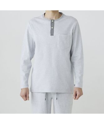 ＜TAKEO KIKUCHI (Men)＞長袖ヘンリーネックシャツ　０６４０ー２９ー３１