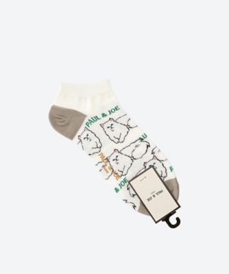 【SALE】PAUL & JOE (Men)/ポール ＆ ジョー ジプシーラインアート柄 アンクル丈ソックス オフホワイト 靴下【三越伊勢丹/公式】
