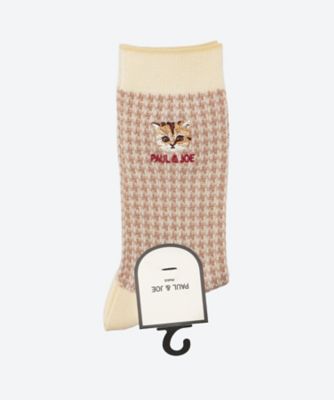PAUL & JOE (Men)/ポール ＆ ジョー 千鳥チェックヌネット刺繍 レディースソックス PJL454053ー アイボリー 靴下【三越伊勢丹/公式】