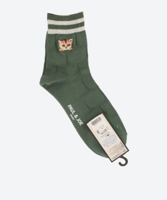 リンクス猫シルエット柄 くるぶし丈ソックス PJM763094