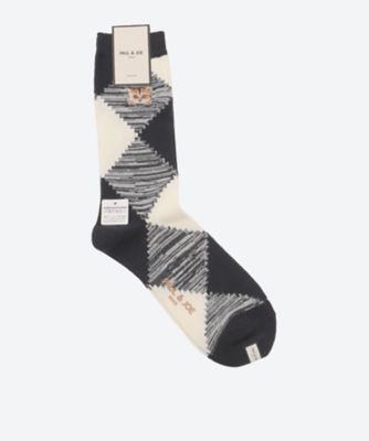 PAUL & JOE (Men)/ポール ＆ ジョー アーガイル柄ヌネット刺繍 メンズソックス PJM754061ー コン 靴下【三越伊勢丹/公式】