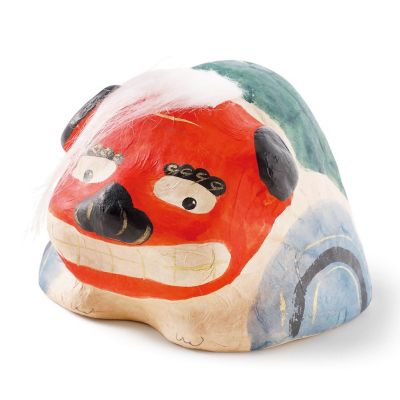 ＜めでたや＞張り子　獅子頭