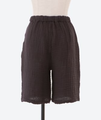 クレープガーゼ　ベーシックレディースハーフパンツ
