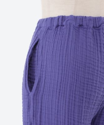 クレープガーゼ　ベーシッククレロップドレディースパンツ